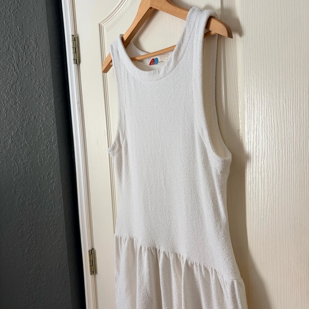 Free People Beach Terry Cloth Sleeveless Maxi Dress, Bathing Suit Cover, Large - Picture 3 of 11
